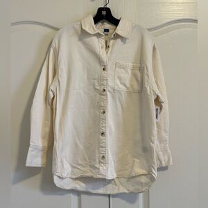 White Denim Shacket